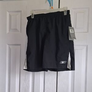 Reebok Black and White Athletic Shorts Lightweight Performance